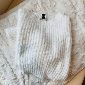 NWOT white cropped sweater